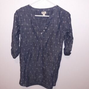 🌟 Hatley Chambray Anchors Classic Tunic size small